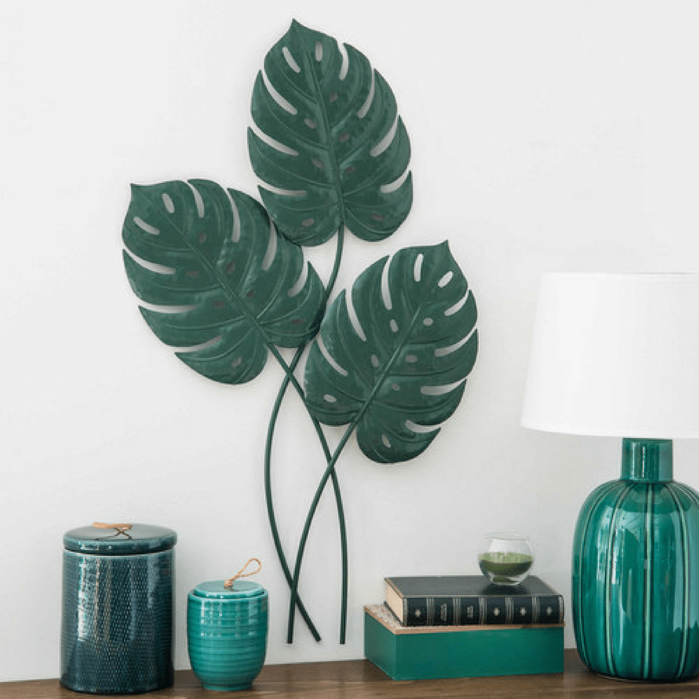 deco-murale-feuillage-en-metal-vert-tropical-monstera-maison-du-monde