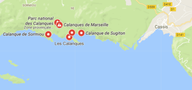 Les Calanques Sugiton et Morgiou