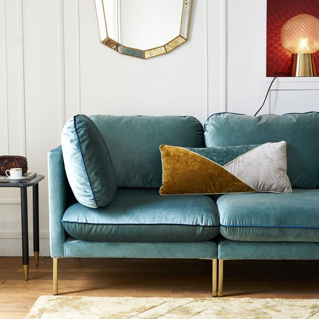 Coussin patchwork velours