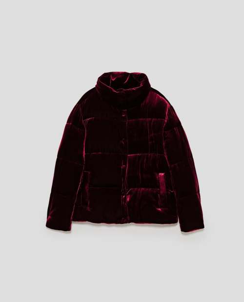 VESTE MATELASSÉE EN VELOURS hiver manteau