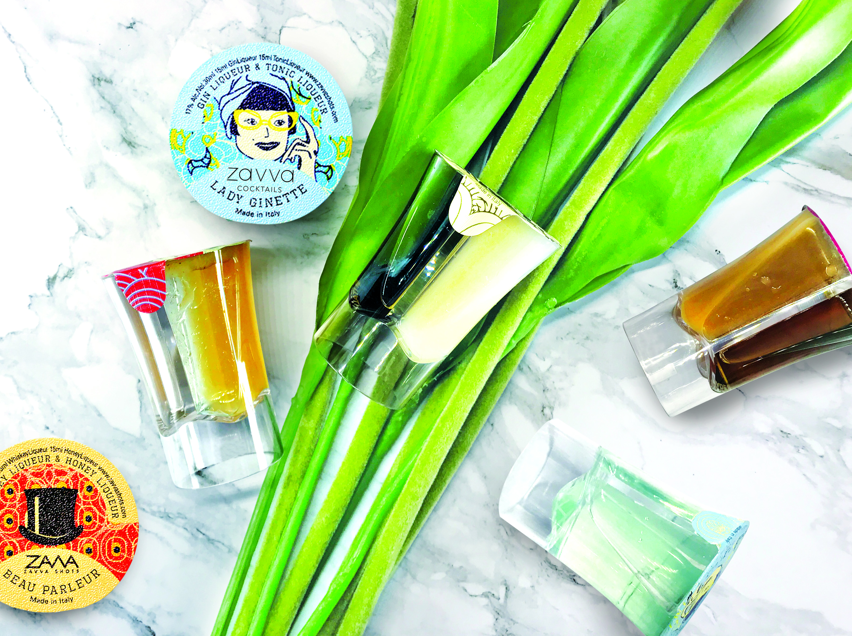 Zavva Cocktails fond marbre