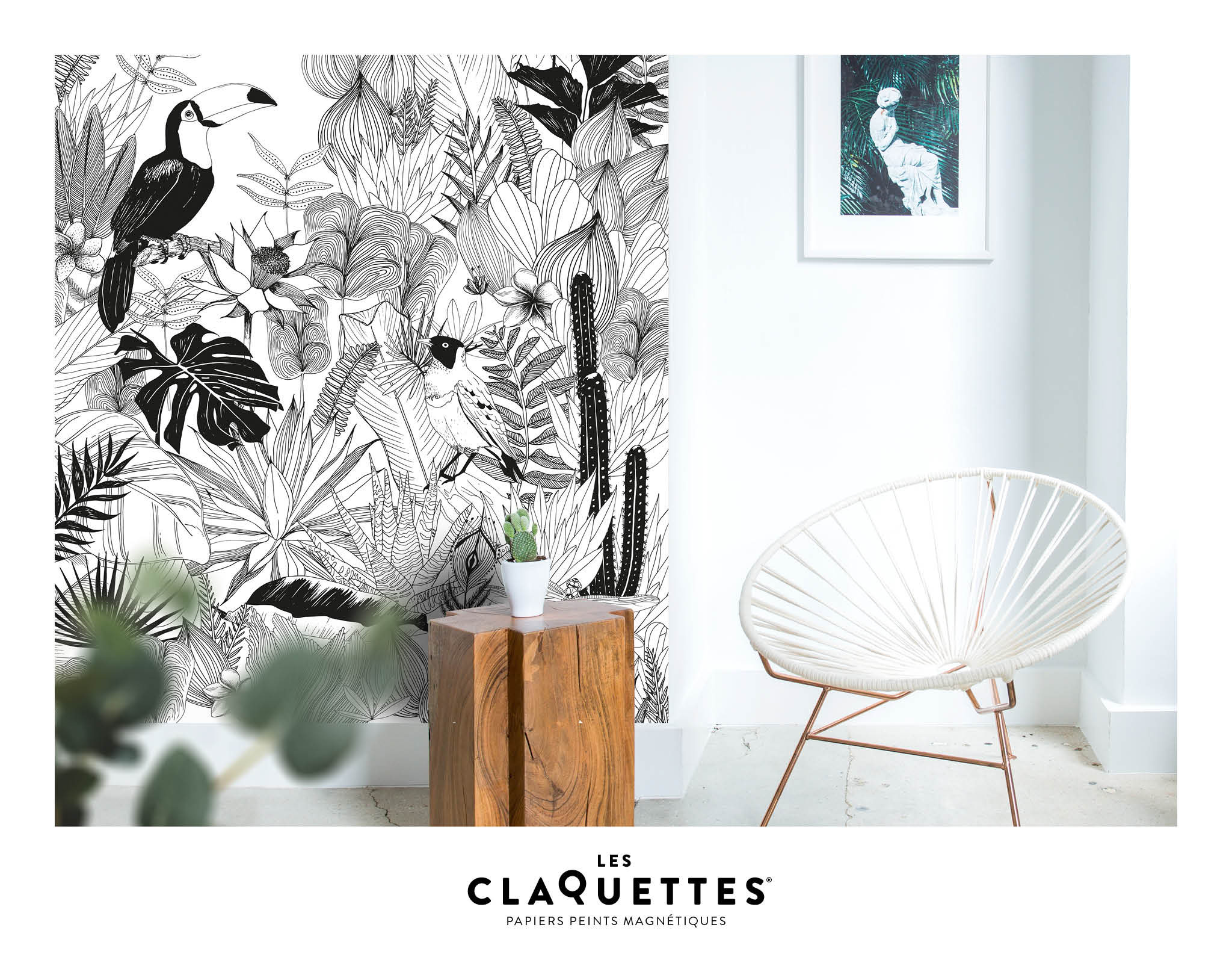 Les Claquettes papier peint magnétique décoration7