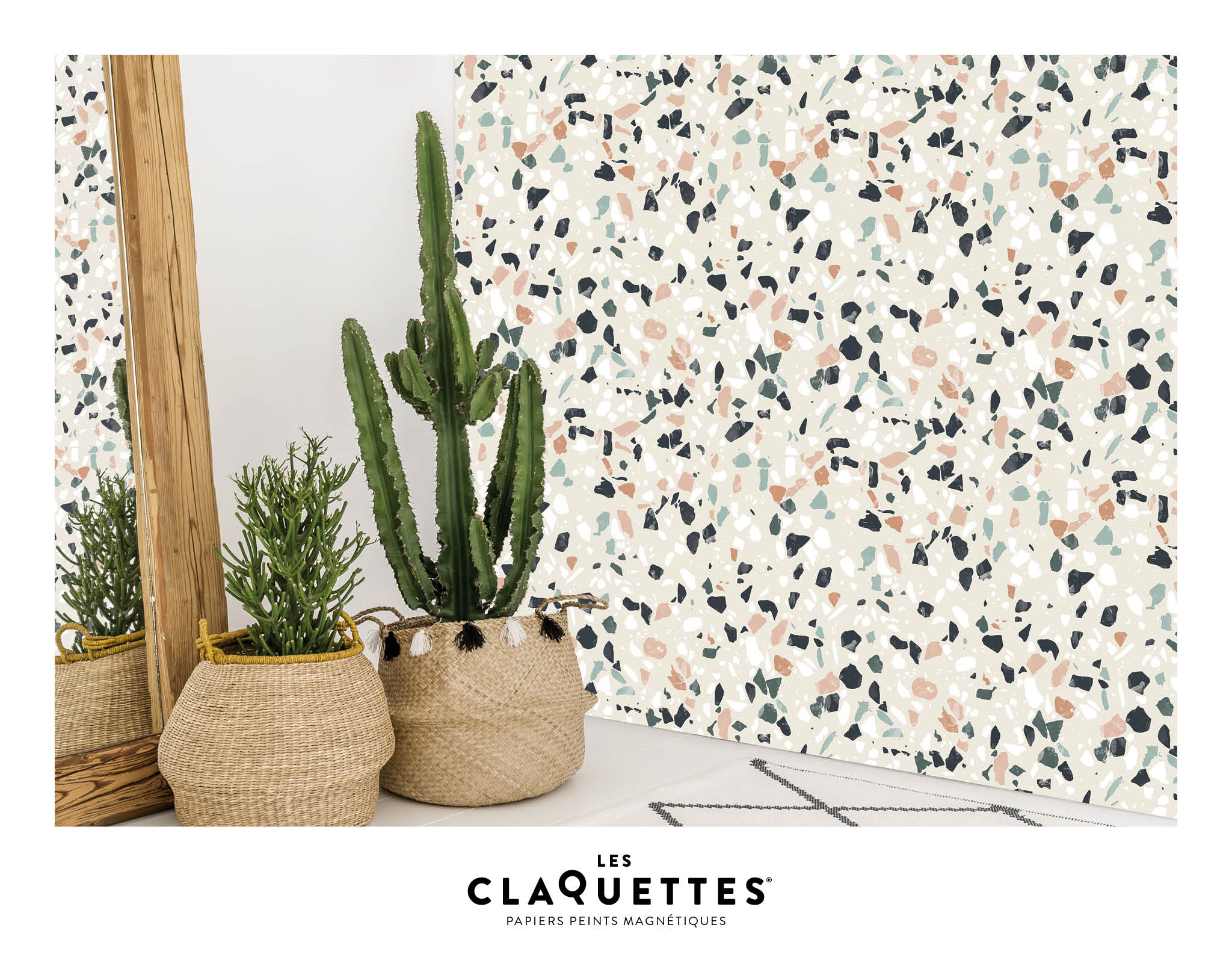 Les Claquettes papier peint magnétique décoration8