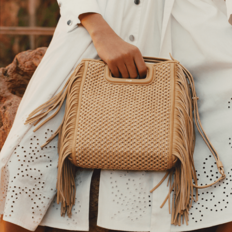 Maje_sac-raphia-cuir-franges