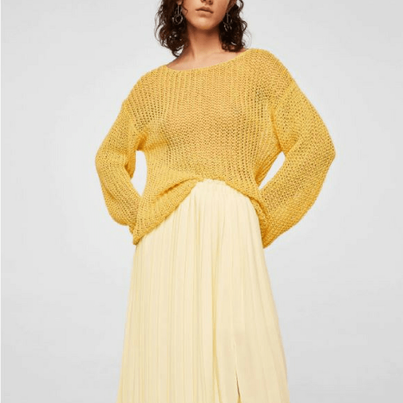 jupe-plissee-midi-mango-jaune-pastel