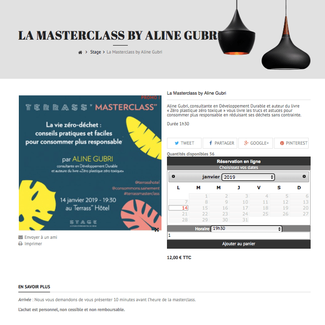 masterclass terrass hotel paris
