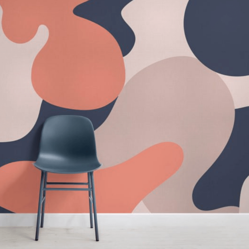 muralswallpaper-papier-peint-camouflage-corail-pantone-2019