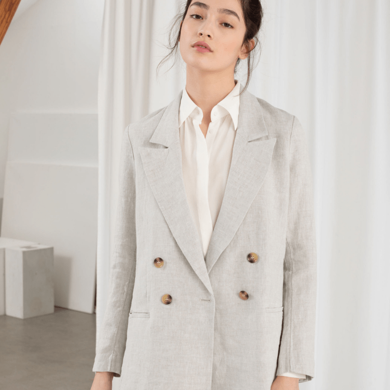 Blazer en lin-veste-costume-femme-and Other Stories