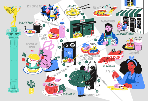 Paris Vegan guide maps 1
