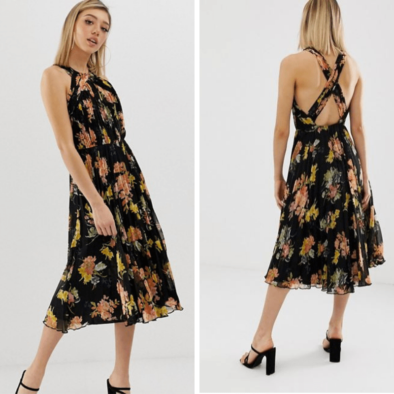 tenue-robe-invitée-mariage-fleurs-asos-design