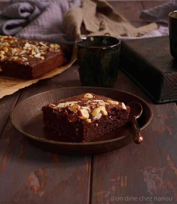 financier au chocolat , sans gluten avec des blancs d'oeufs