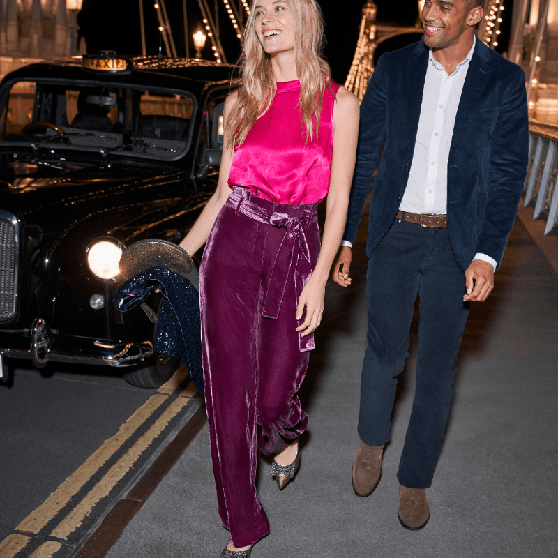 Top en satin et pantalon en velours- Boden