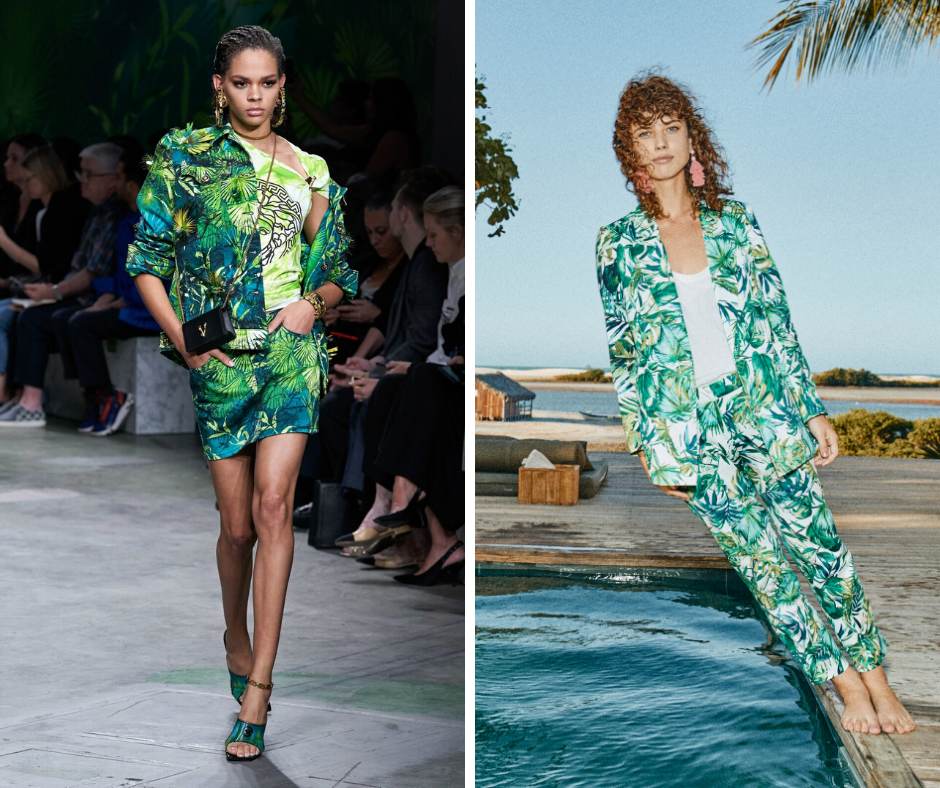 tendance-mode-printemps-ete-2020-defilé-look-versace-naf-naf-imprime-tropical